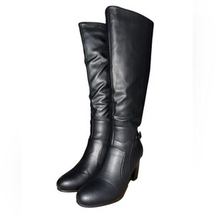 Journee Collection Women’s Black Knee-High Boots Size 8.5 WC (Wide Calf)